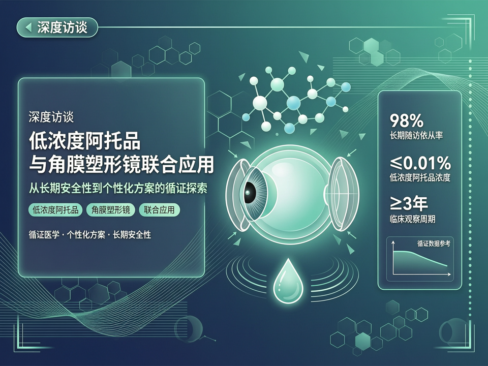 深度访谈 | 低浓度阿托品与角膜塑形镜联合应用:从长期安全性到个性化方案的循证探索