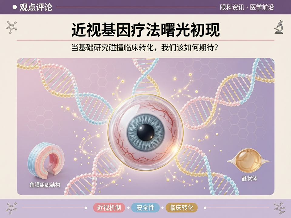 近视“基因疗法”曙光初现:当基础研究碰撞临床转化,我们该如何期待?