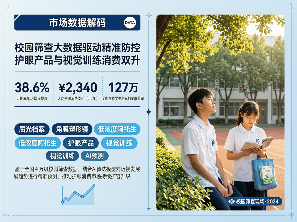 市场数据解码:校园筛查大数据驱动精准防控,护眼产品与视觉训练消费双升
