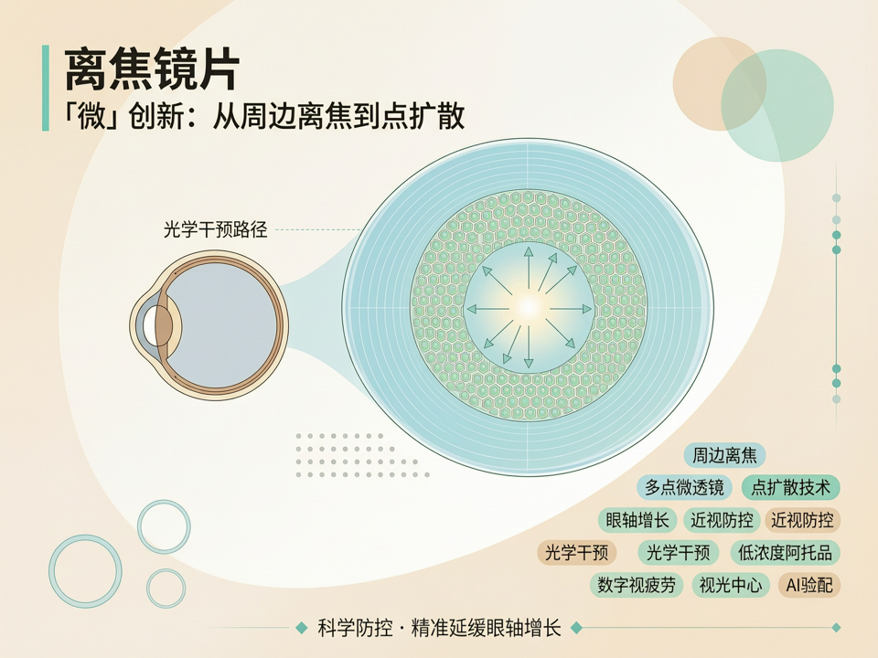 离焦镜片“微”创新:从周边离焦到点扩散,谁能精准延缓眼轴增长?