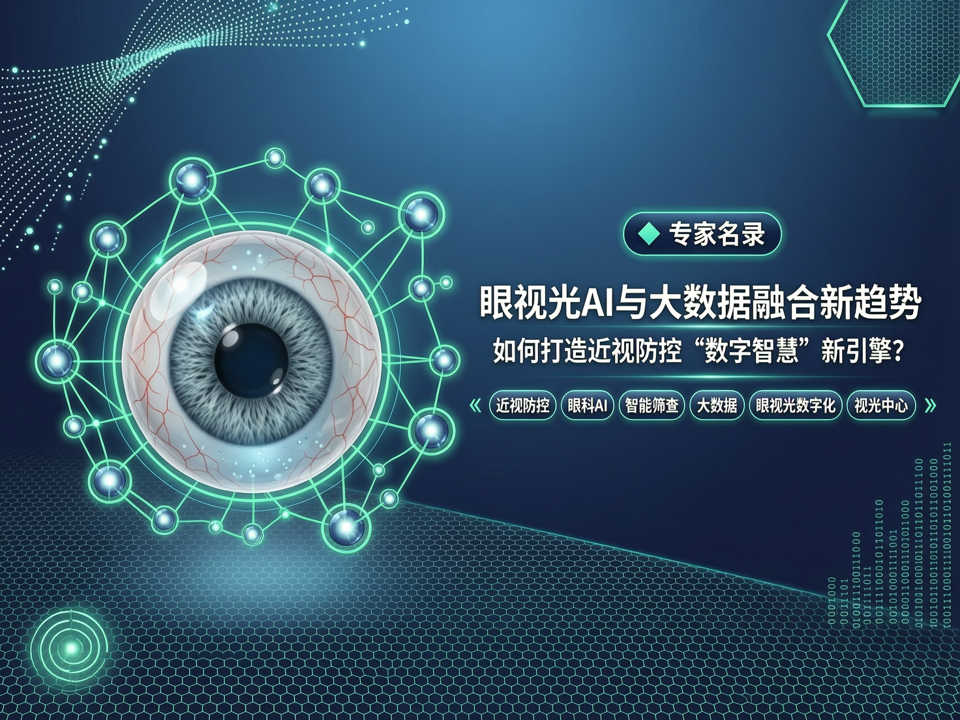 眼视光AI与大数据融合新趋势:【专家名录】如何打造近视防控“数字智慧”新引擎?