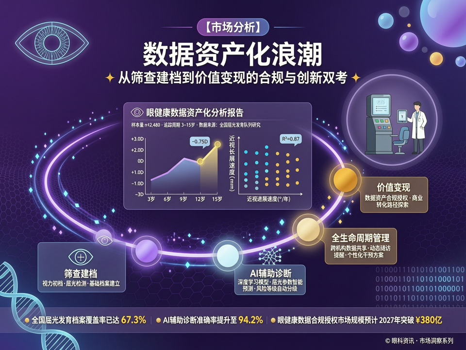 眼科视光市场的“数据资产化”浪潮:从筛查建档到价值变现的合规与创新双考