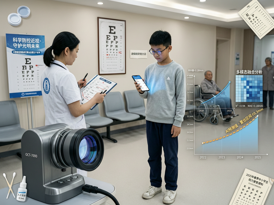 AI与眼轴监测:融合OCT与屈光数据的青少年近视进展时序预测新算法