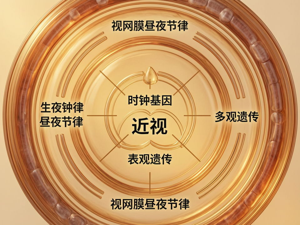 视网膜“生物钟”基因与近视:昼夜节律紊乱驱动眼轴增长的表观遗传机制新探