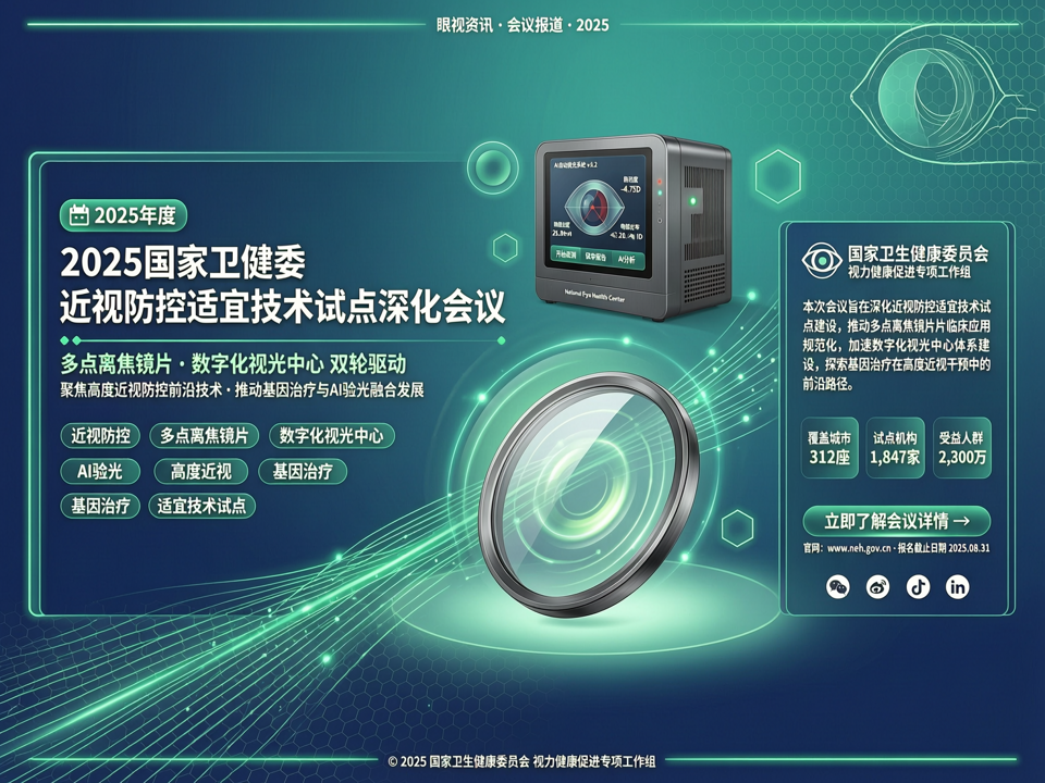 2025国家卫健委近视防控适宜技术试点深化会议:多点离焦镜片与数字化视光中心双轮驱动
