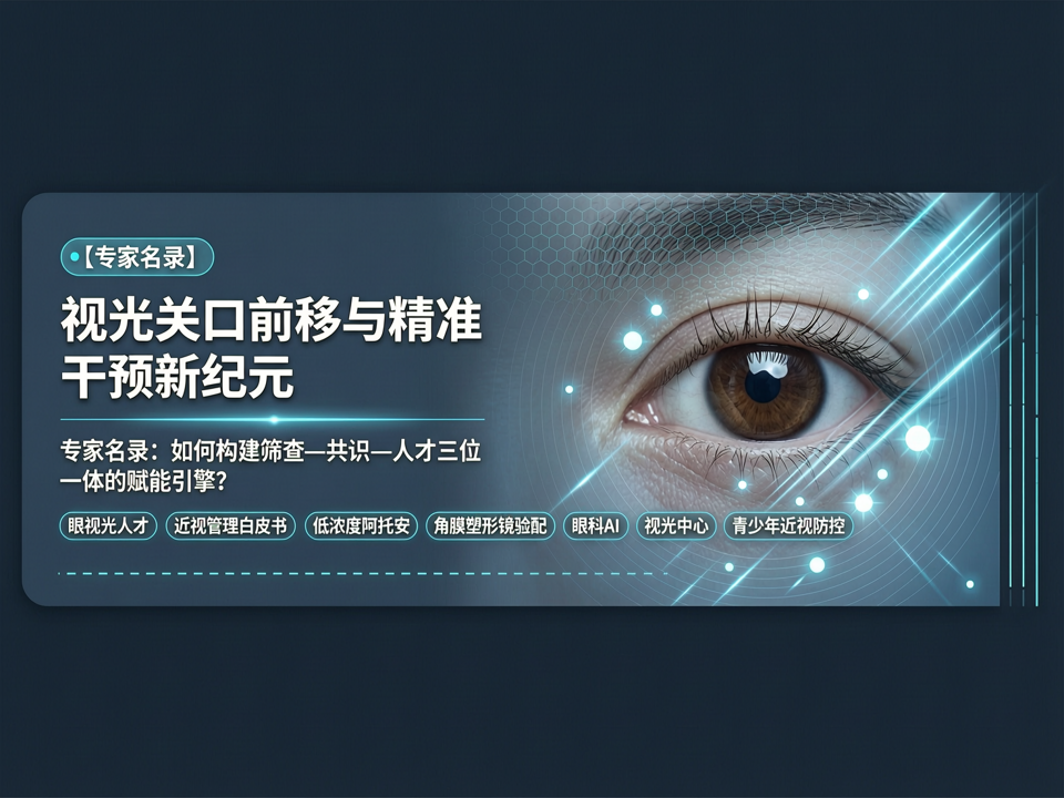 视光关口前移与精准干预新纪元:【专家名录】如何构建“筛查-共识-人才”三位一体的赋能引擎?