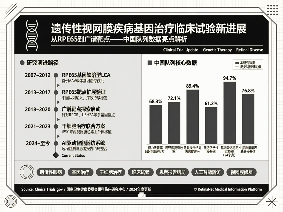 遗传性视网膜疾病基因治疗临床试验新进展:从RPE65到广谱靶点,中国队列数据亮眼