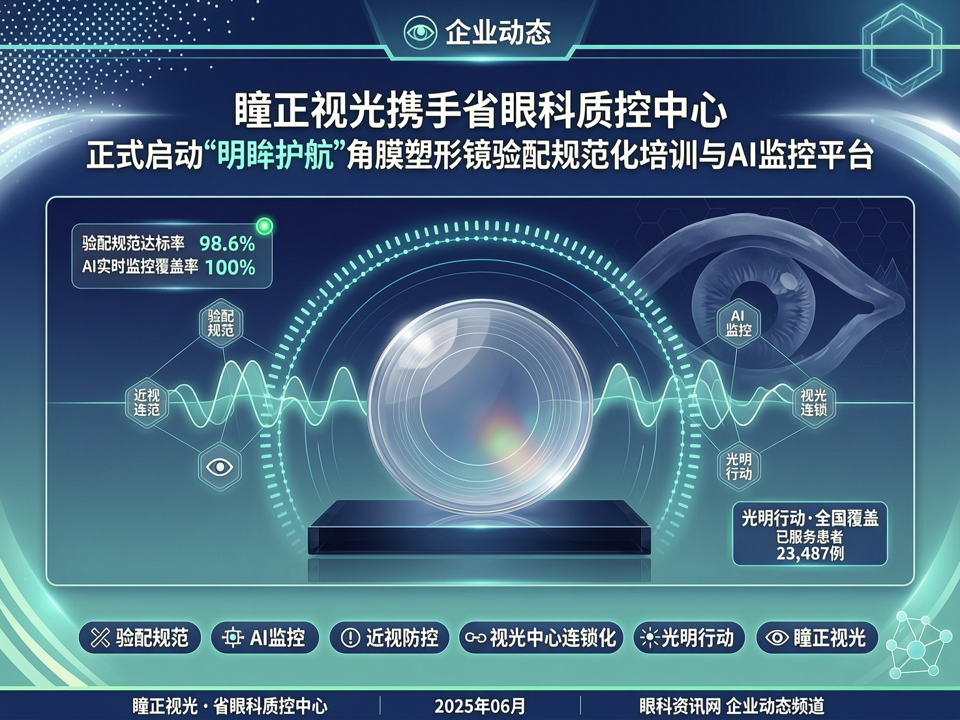 瞳正视光携手省眼科质控中心,启动“明眸护航”角膜塑形镜验配规范化培训与AI监控平台