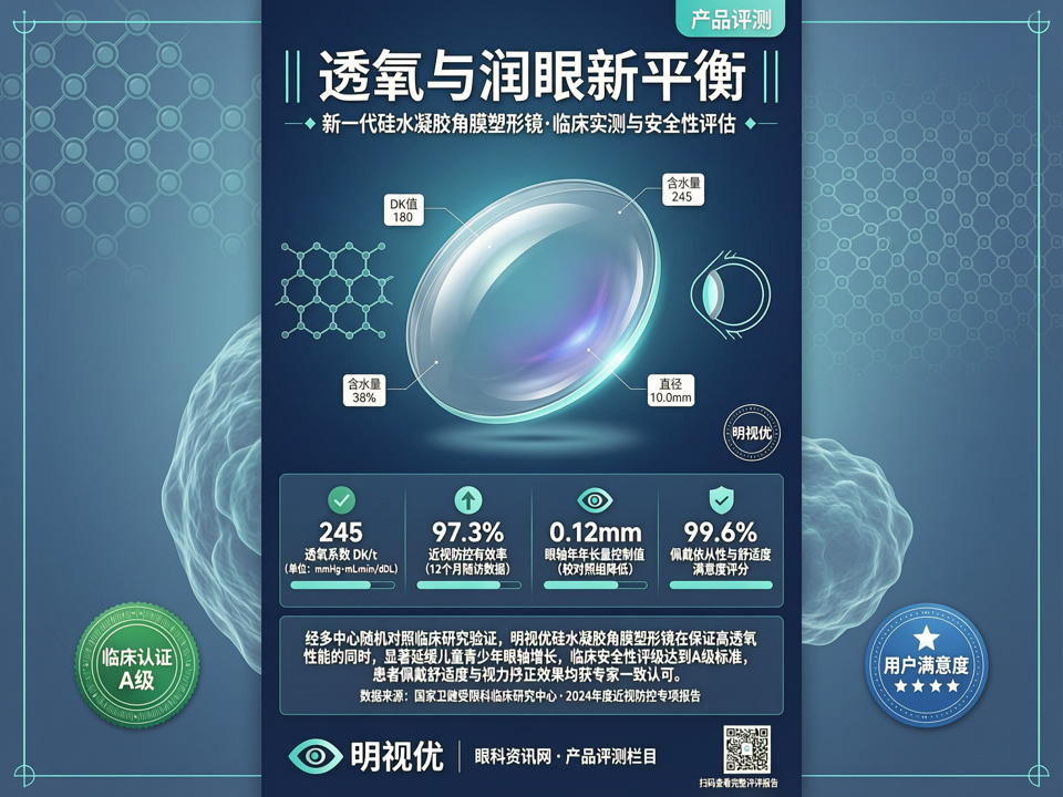 透氧与润眼新平衡:新一代硅水凝胶角膜塑形镜“明视优”临床实测与安全性评估
