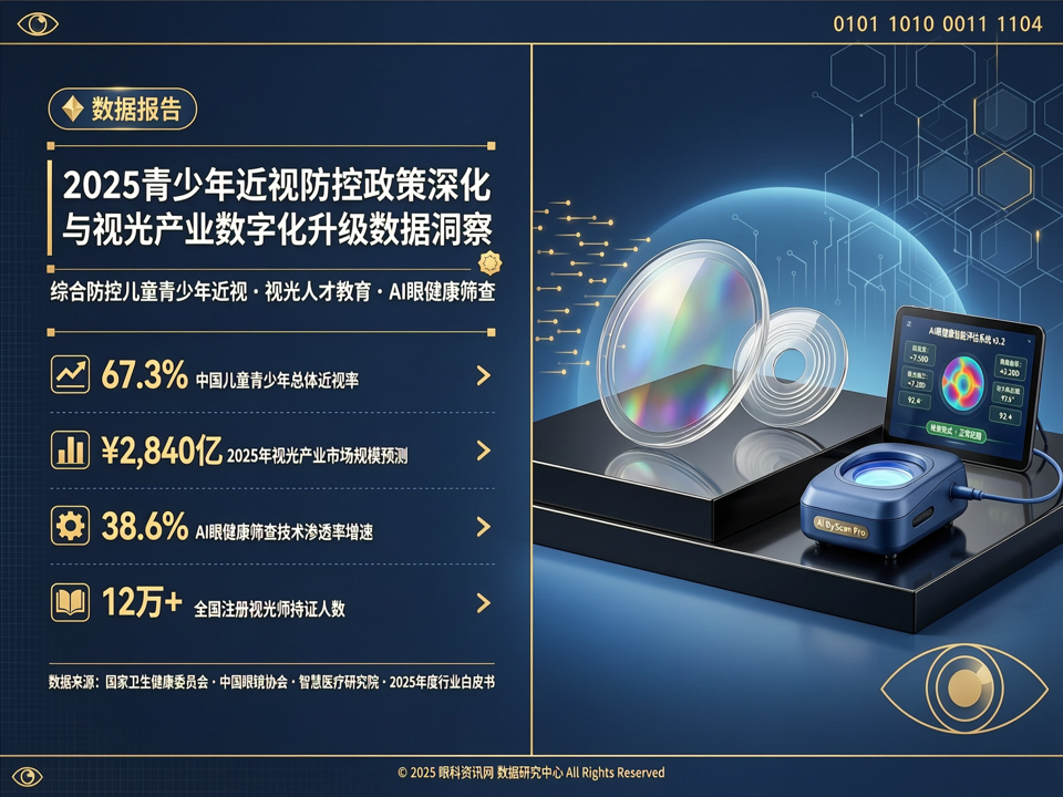 数据报告 | 2025青少年近视防控政策深化与视光产业数字化升级数据洞察