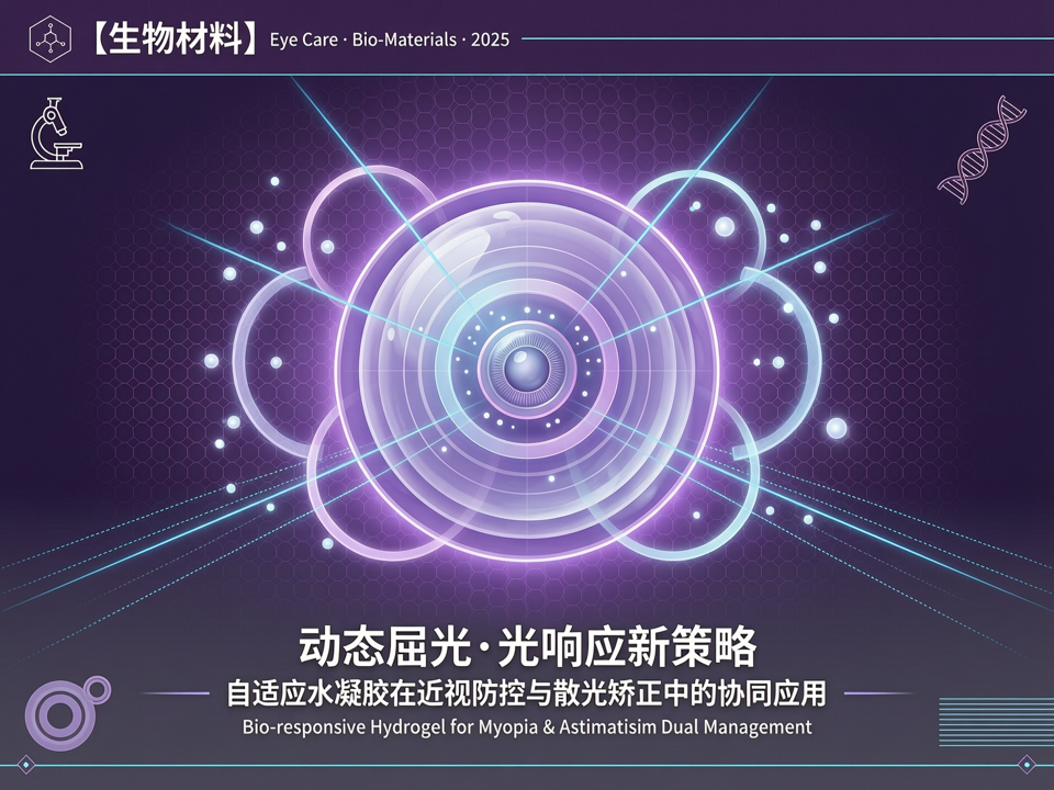 自适应光响应水凝胶:眼科生物材料在近视与散光共管中的“动态屈光”新策略
