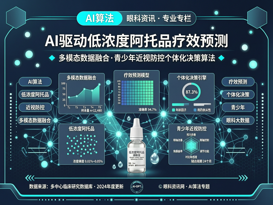 AI驱动低浓度阿托品滴眼液疗效预测:多模态数据融合与青少年近视防控个体化决策算法
