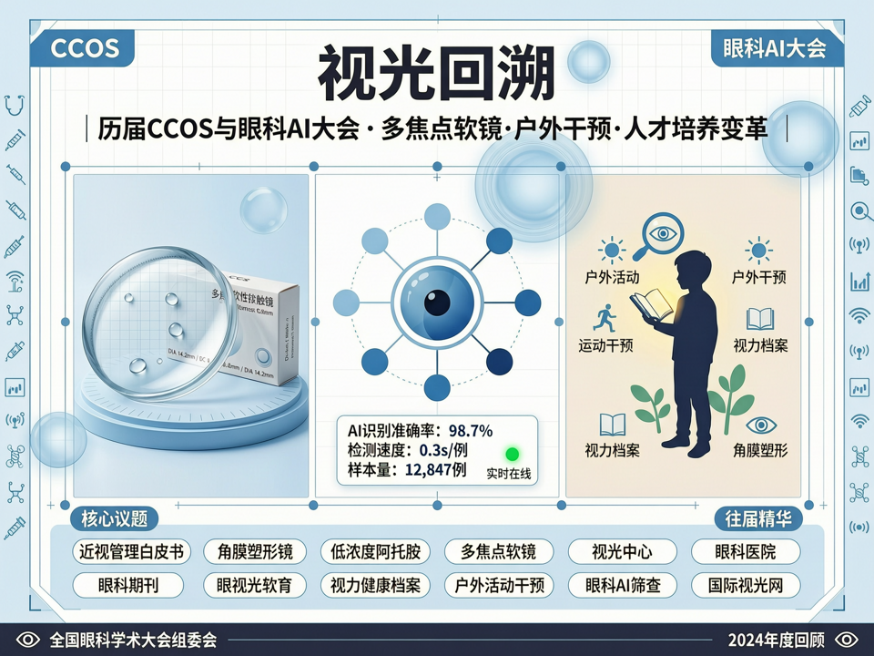 视光回溯:历届CCOS与眼科AI大会中的多焦点软镜、户外干预与人才培养变革