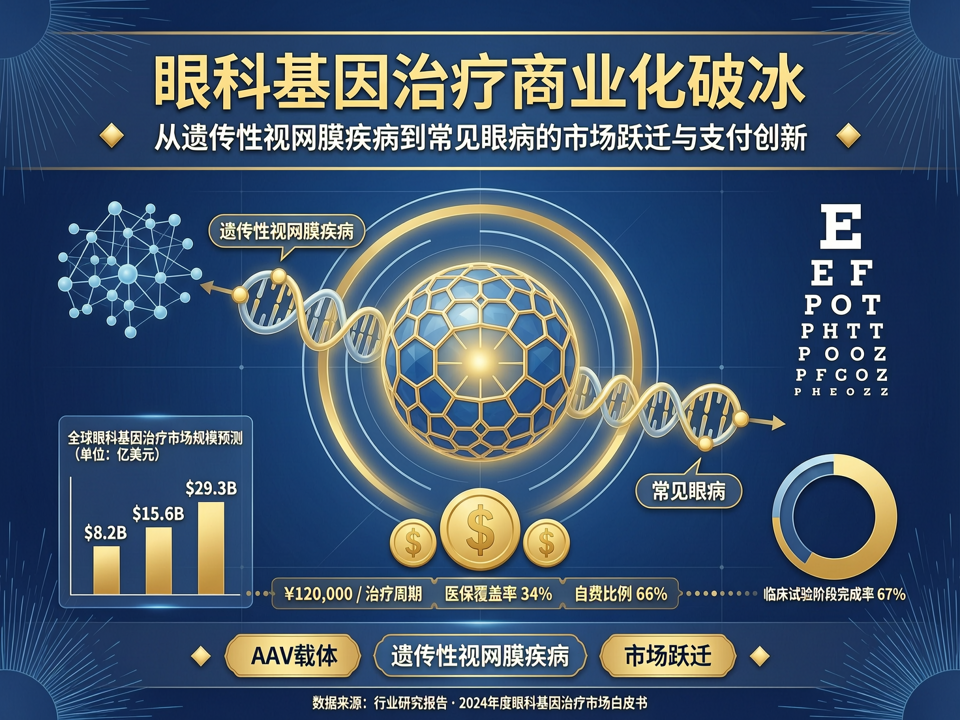 眼科基因治疗商业化破冰:从遗传性视网膜疾病到常见眼病的市场跃迁与支付创新