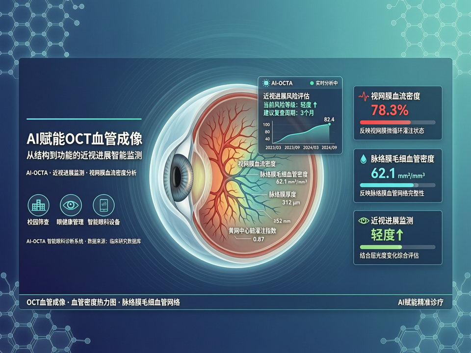 AI赋能的OCT血管成像:从结构到功能的近视进展监测智能设备