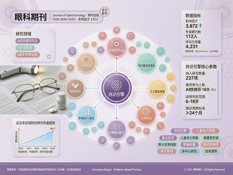 眼科期刊的共识引擎:沉淀低浓度阿托品长期证据与视光服务标准化路径