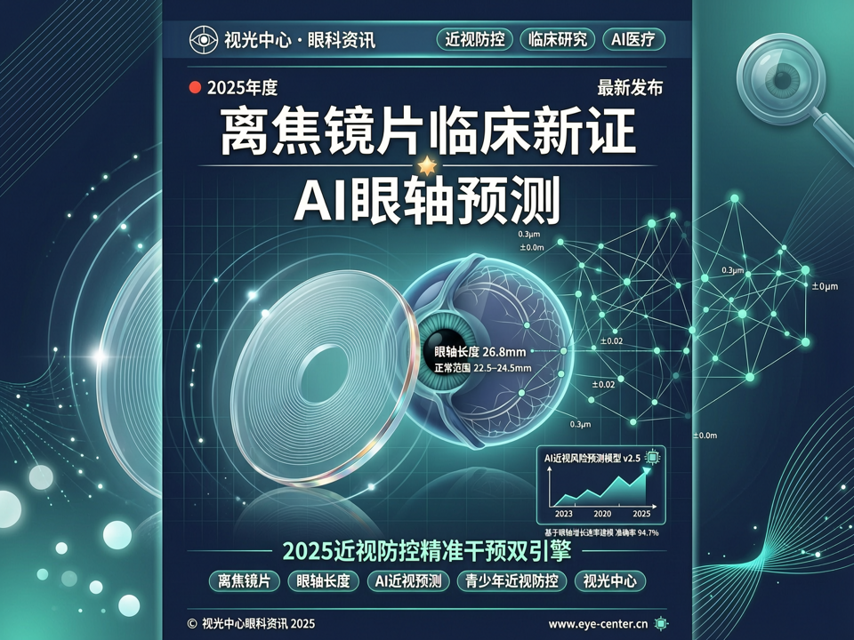 离焦镜片临床新证与AI眼轴预测:2025近视防控精准干预双引擎