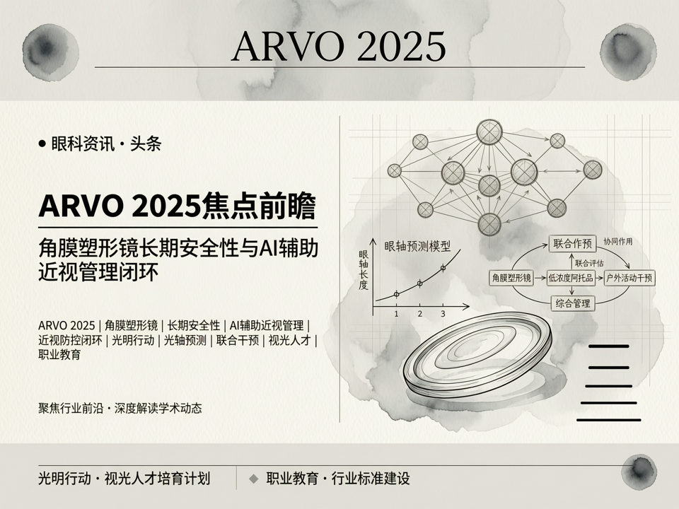 ARVO 2025焦点前瞻:角膜塑形镜长期安全性与AI辅助近视管理闭环