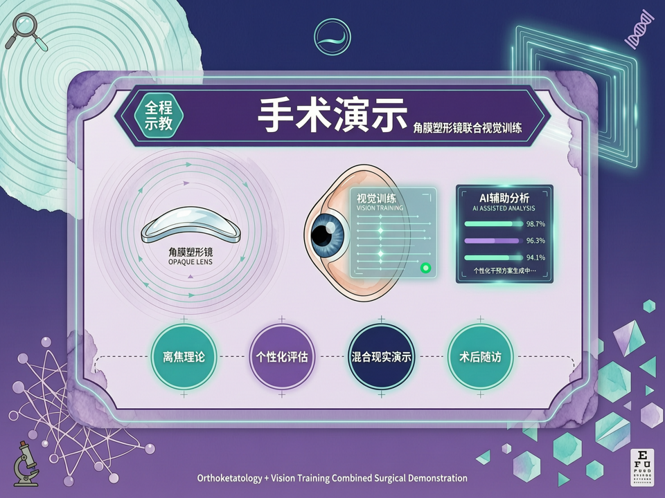 混合现实辅助角膜塑形镜联合视觉训练手术演示:从离焦理论到个性化干预的全程示教