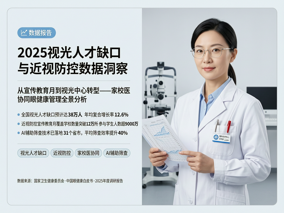 数据报告 | 2025视光人才缺口与近视防控“家校医协同”数据洞察:从宣传教育月到视光中心转型