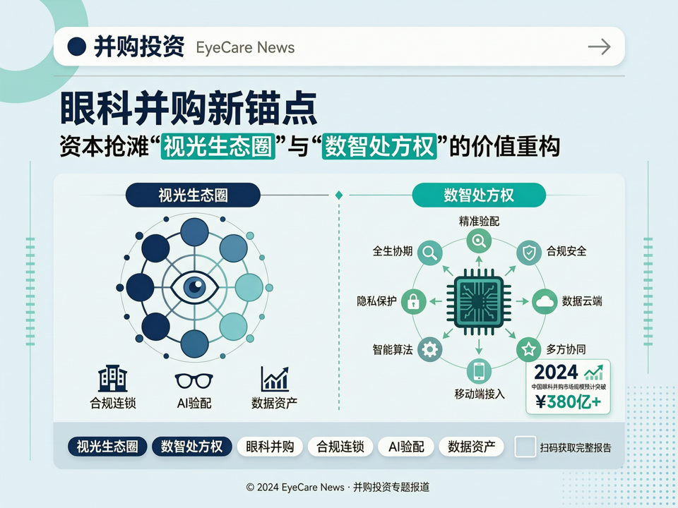 眼科并购新锚点:资本抢滩“视光生态圈”与“数智处方权”的价值重构