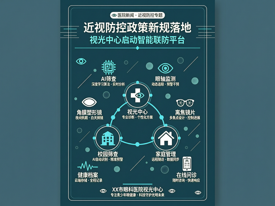 近视防控政策新规落地与数字化眼健康闭环管理:我院视光中心启动“校园—家庭—医院”智能联防平台