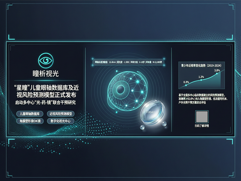 瞳析视光发布“星瞳”儿童眼轴数据库及近视风险预测模型,启动多中心“光-药-镜”联合干预研究