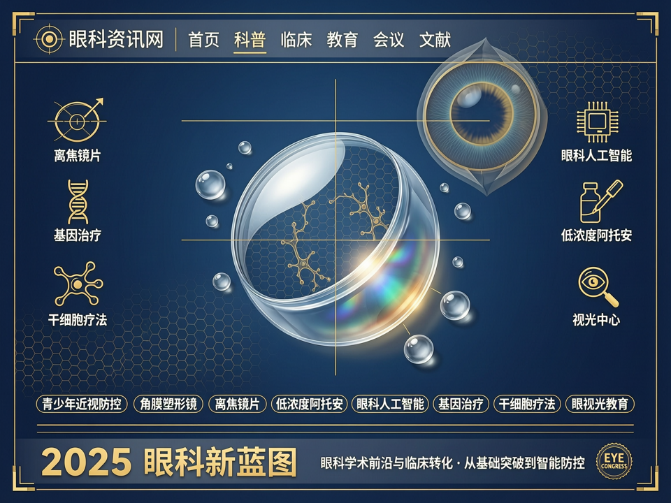 眼科学术前沿与临床转化:从基础突破到智能防控,2025眼科新蓝图