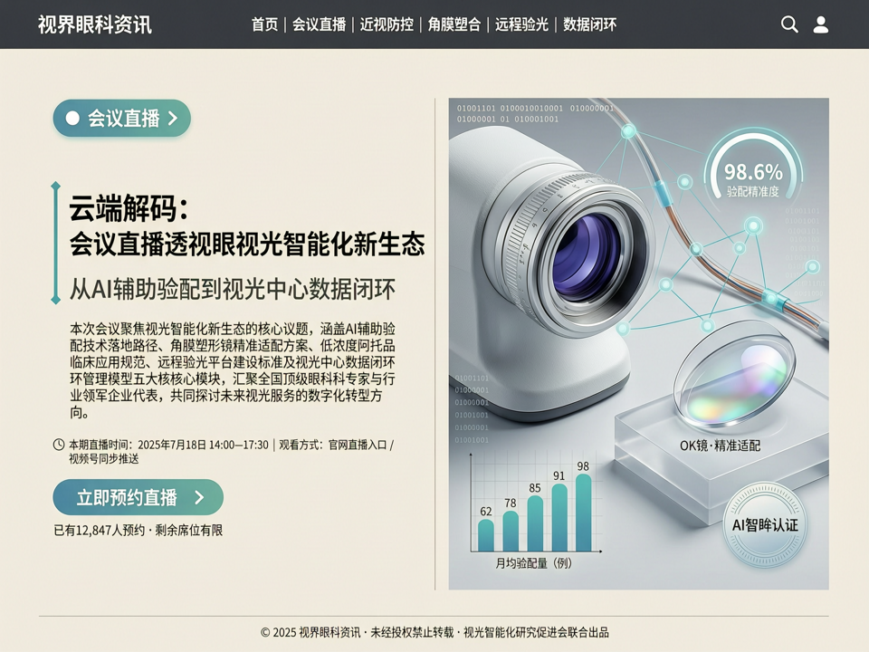 云端解码:会议直播透视眼视光智能化新生态——从AI辅助验配到视光中心数据闭环