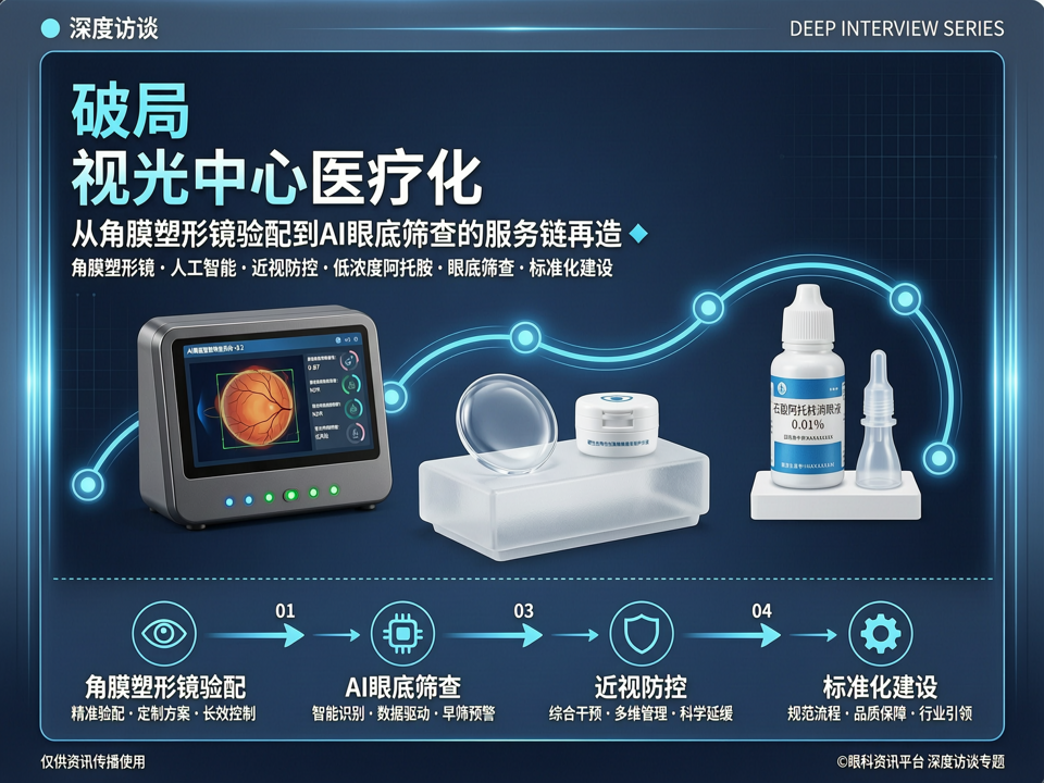 深度访谈 | 破局“视光中心医疗化”:从角膜塑形镜验配到AI眼底筛查的服务链再造