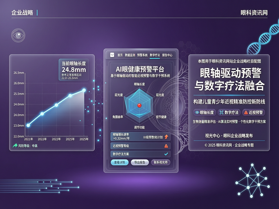 眼科企业“眼轴驱动预警与数字疗法融合”战略:构建儿童青少年近视精准防控新防线