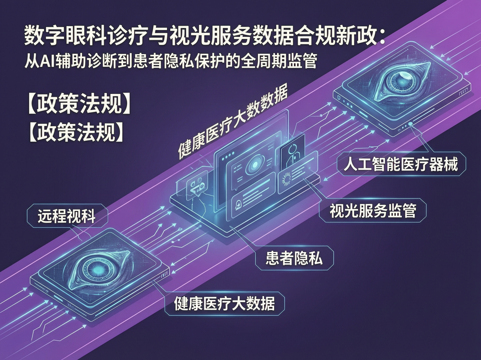 数字眼科诊疗与视光服务数据合规新政:从AI辅助诊断到患者隐私保护的全周期监管