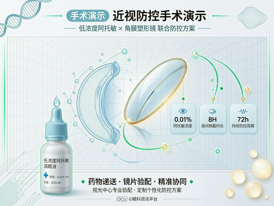 低浓度阿托品联合角膜塑形镜的青少年近视防控手术演示:从药物递送到镜片验配的精准协同