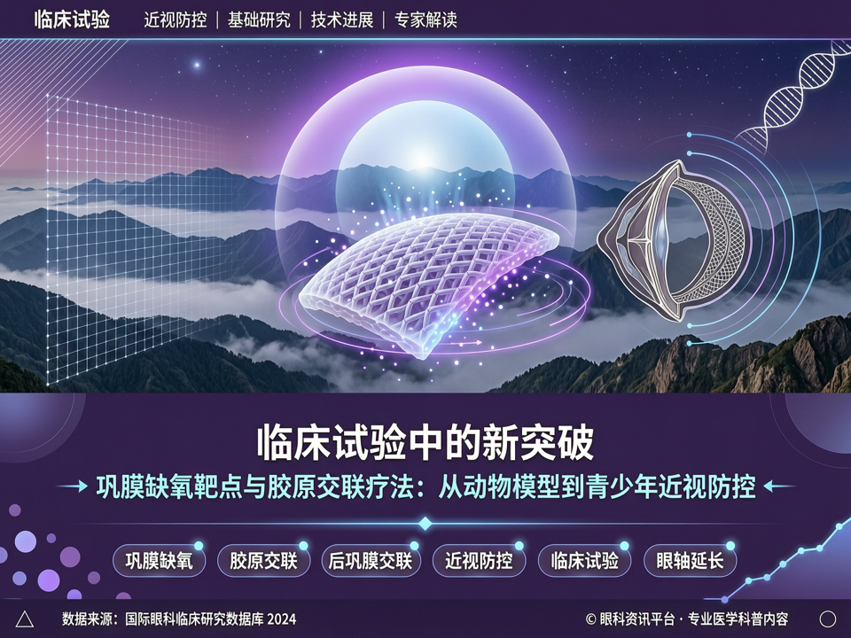 临床试验中的巩膜缺氧靶点与胶原交联疗法:从动物模型到青少年近视防控的新突破