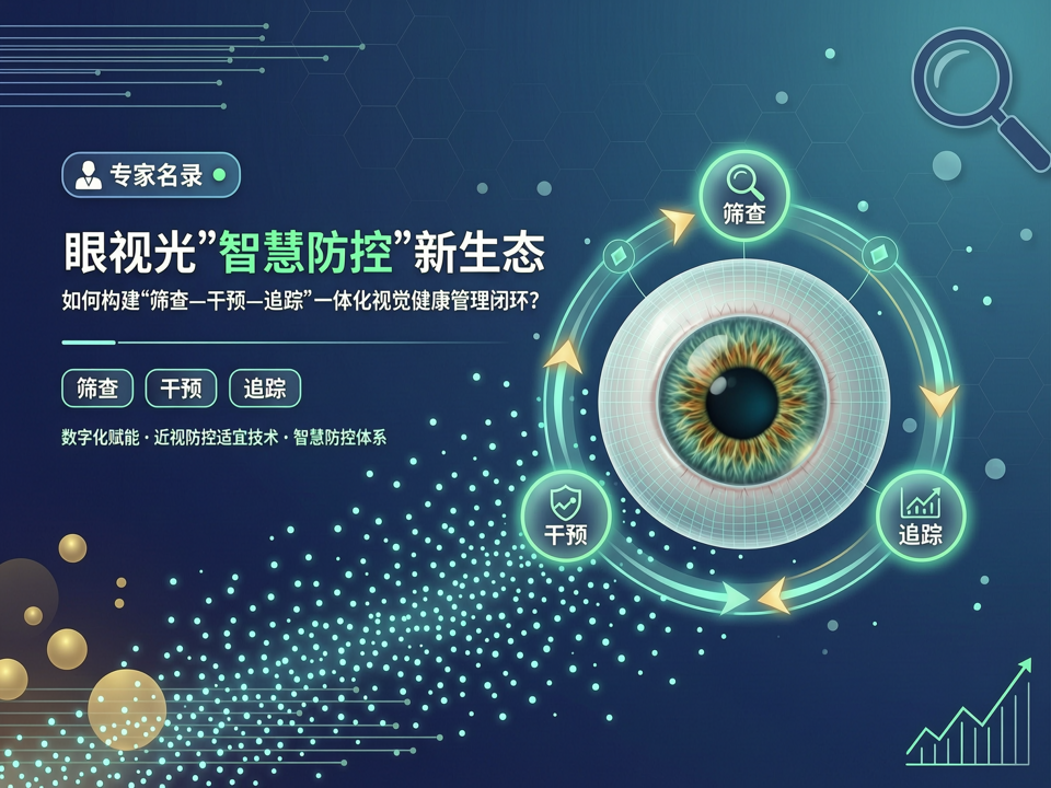 眼视光“智慧防控”新生态:【专家名录】如何构建“筛查-干预-追踪”一体化视觉健康管理闭环?