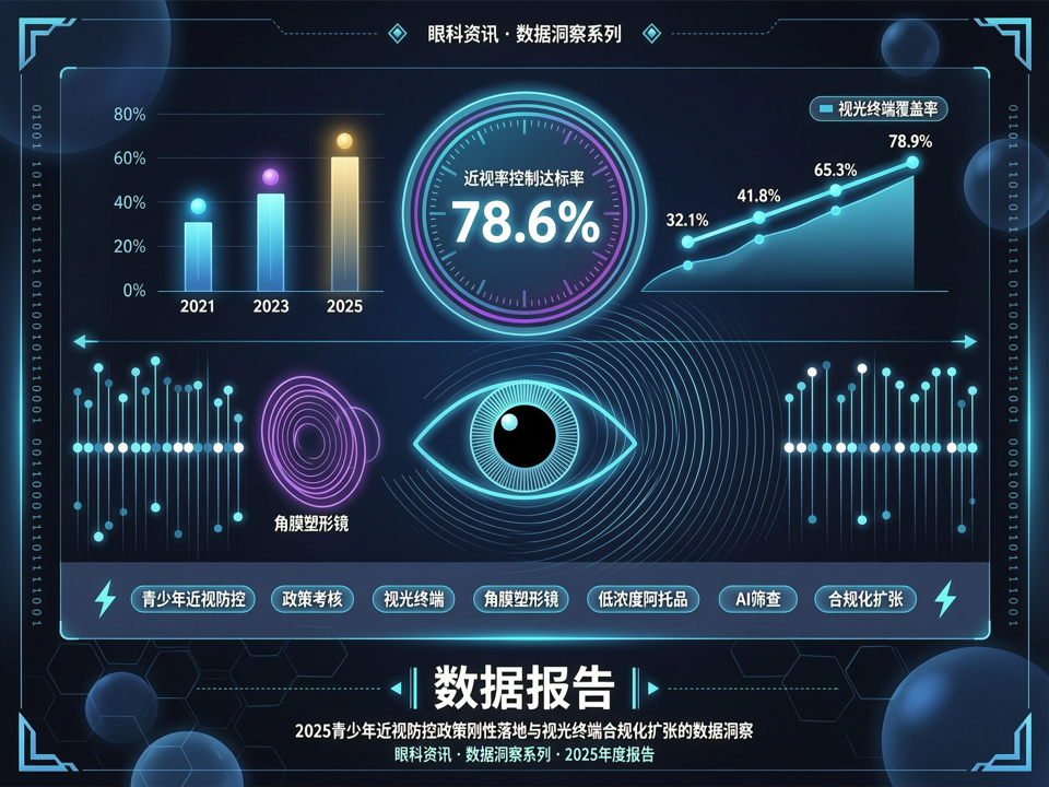 数据报告 | 2025青少年近视防控政策刚性落地与视光终端合规化扩张的数据洞察