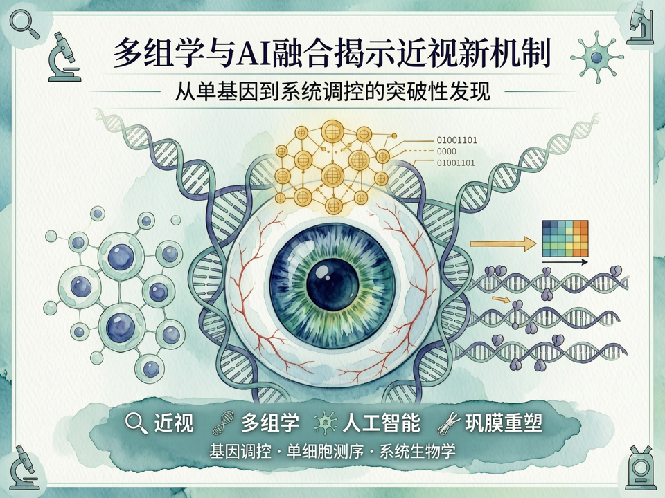 多组学与AI融合揭示近视新机制:从单基因到系统调控的突破性发现