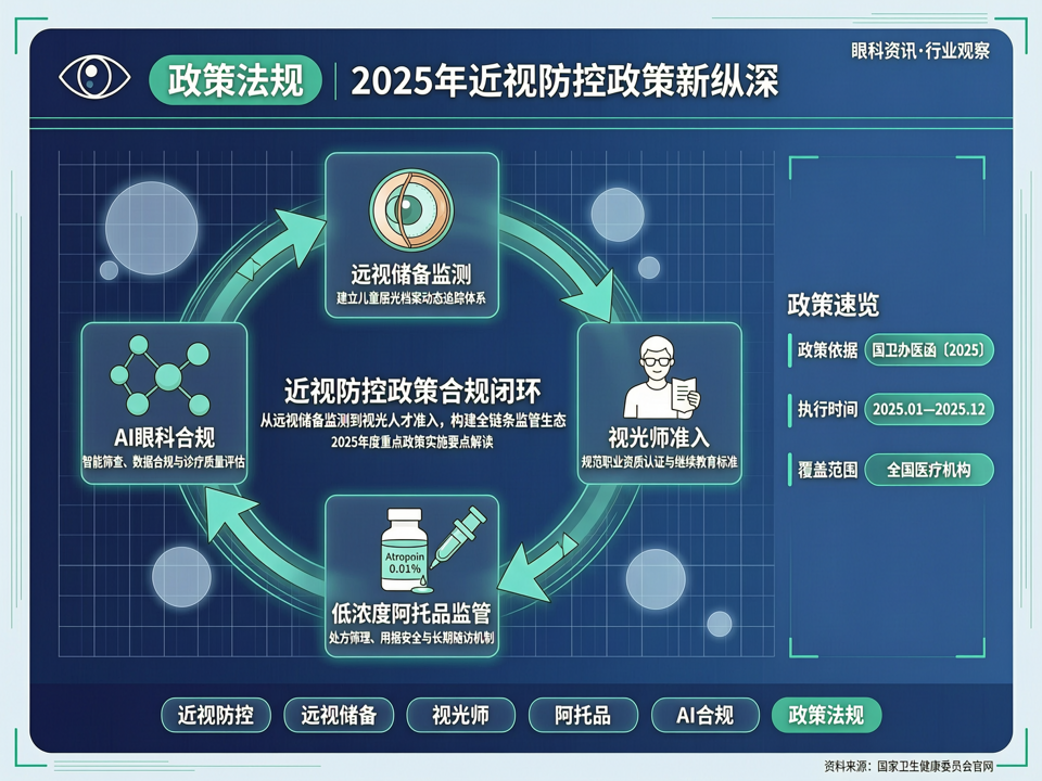 2025年近视防控政策新纵深:从远视储备监测到视光人才准入的合规闭环