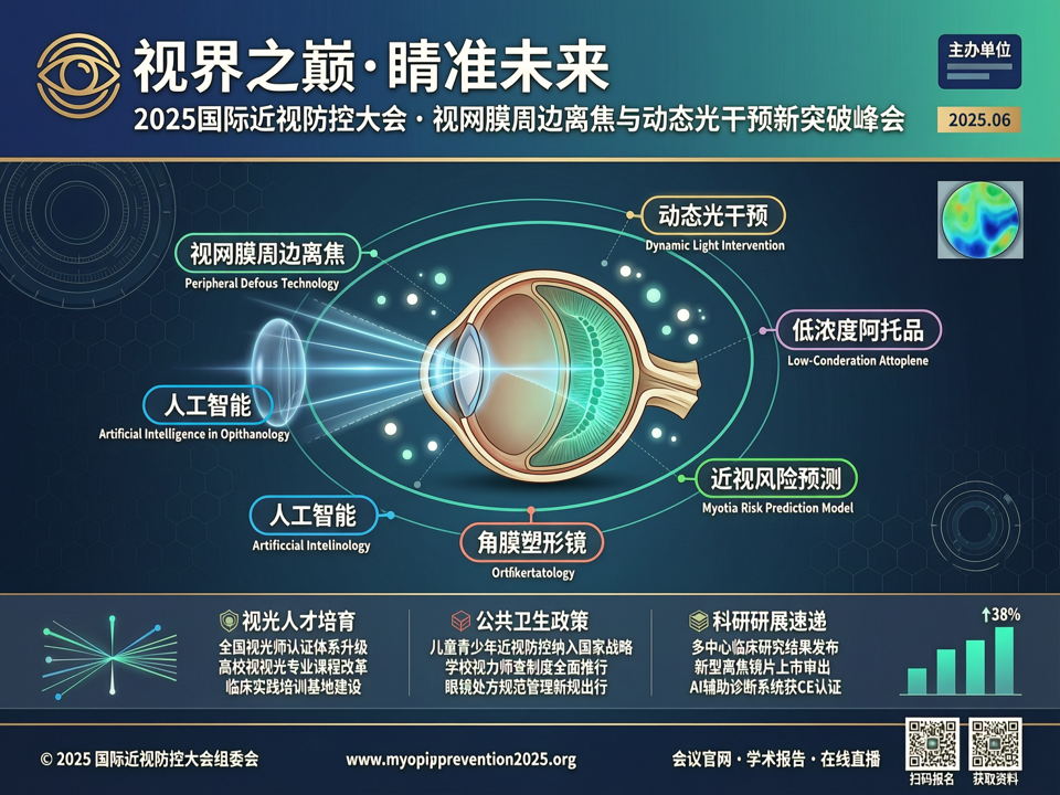 视界之巅·睛准未来:2025国际近视防控大会聚焦视网膜周边离焦与动态光干预新突破
