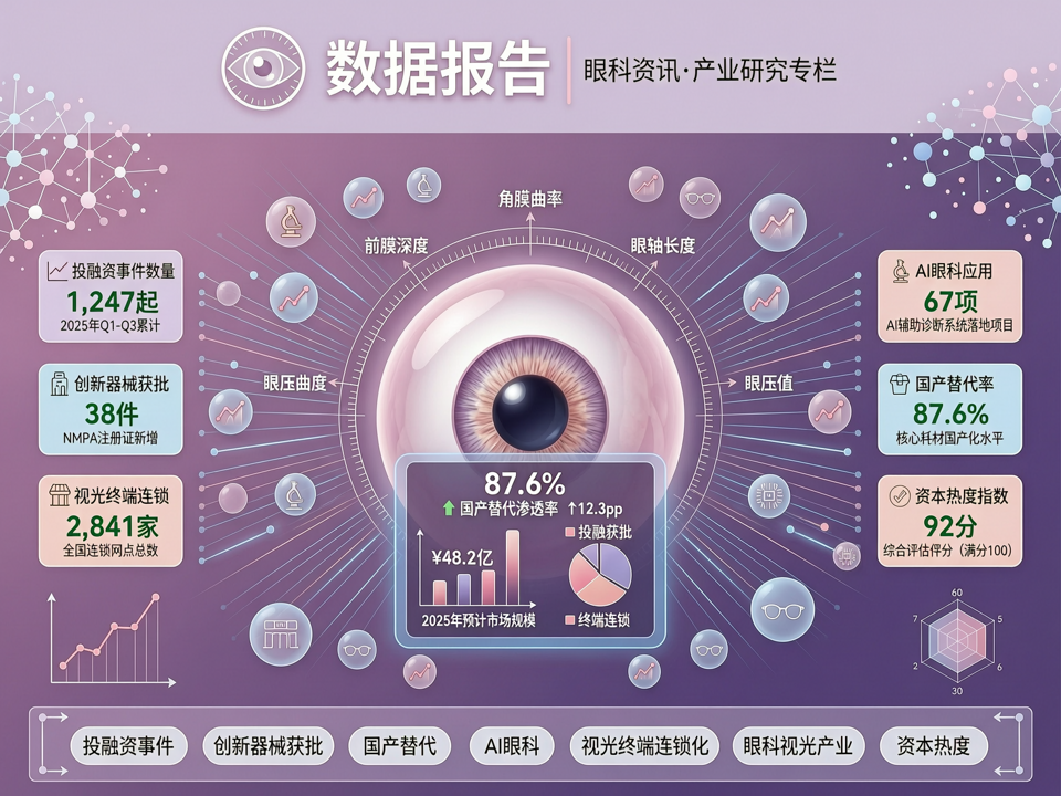 数据报告 | 2025眼科视光产业资本热度与创新转化:从投融资事件到产品上市的数据透视
