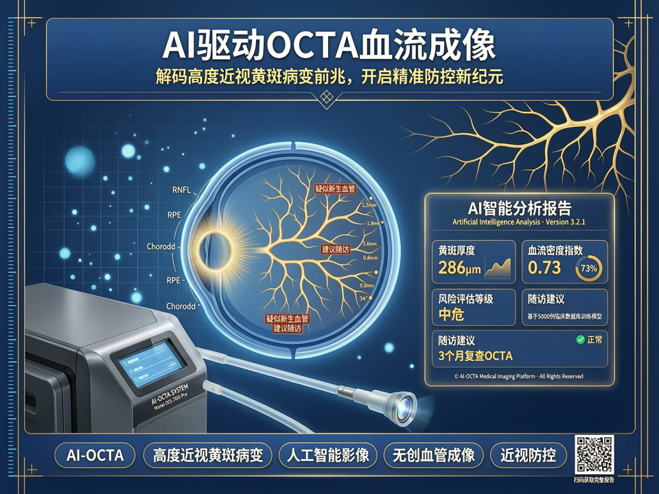 AI驱动OCTA血流成像:解码高度近视黄斑病变前兆,开启精准防控新纪元