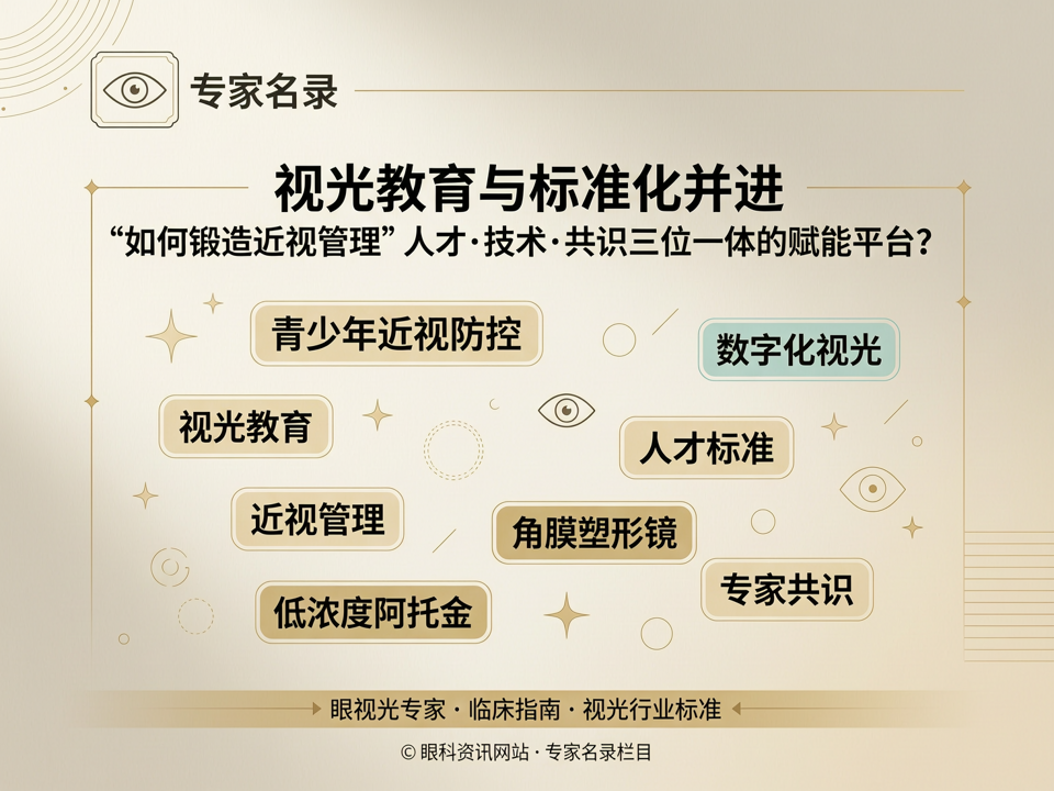 视光教育与标准化并进:【专家名录】如何锻造近视管理“人才-技术-共识”三位一体的赋能平台?