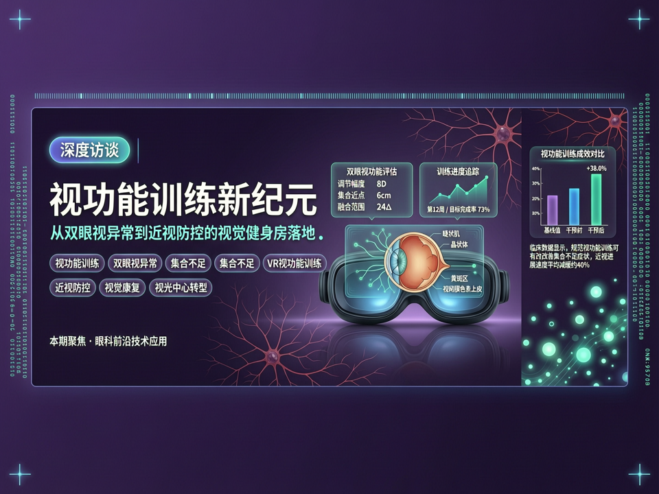 深度访谈 | 视功能训练新纪元:从双眼视异常到近视防控的“视觉健身房”落地