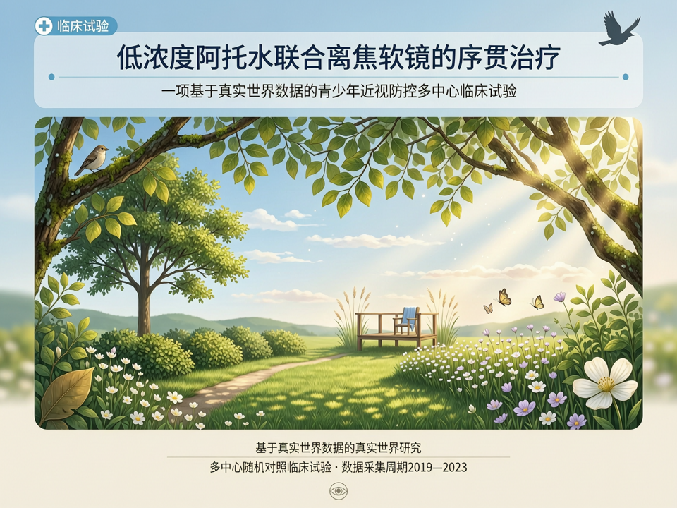 低浓度阿托品联合离焦软镜的序贯治疗:一项基于真实世界数据的青少年近视防控多中心临床试验