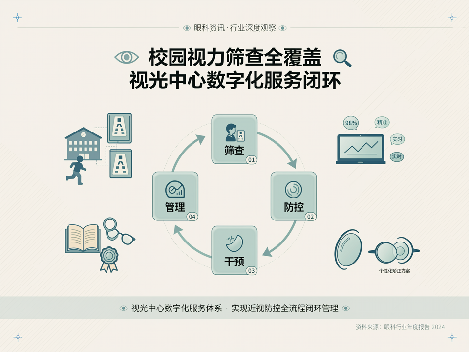 校园筛查全覆盖与光学干预新证:视光中心数字化服务如何实现“筛-防-控-管”闭环