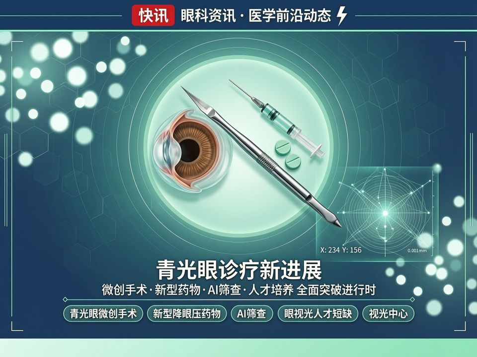 【快讯】青光眼微创手术与新型降眼压药取得进展,眼视光人才短缺成焦点