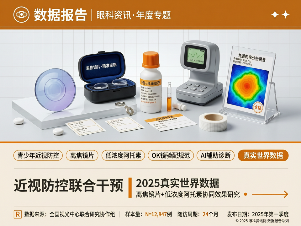 数据报告 | 2025近视防控联合干预真实世界数据:离焦镜片+低浓度阿托品协同效果与视光中心合规化运营