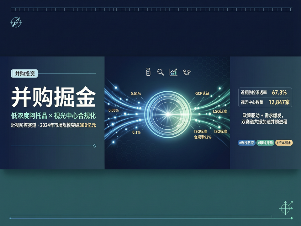 并购资本掘金“低浓度阿托品”与“视光中心合规化”双赛道