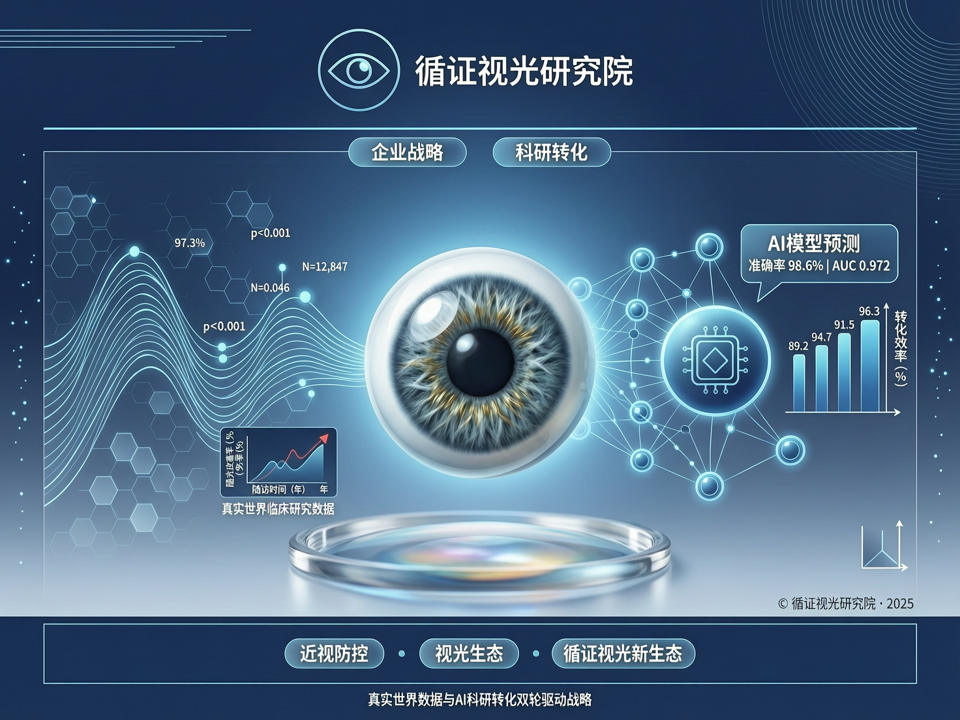 眼科企业“真实世界数据与AI科研转化”双轮驱动战略:构建循证视光新生态