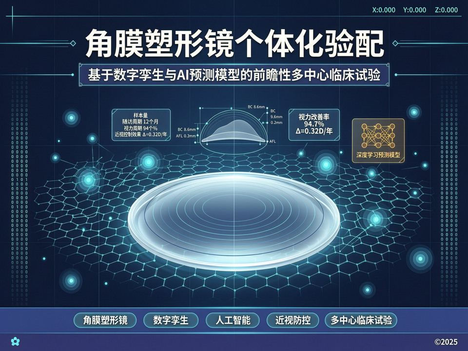 基于数字孪生与AI预测模型的角膜塑形镜个体化验配:一项前瞻性多中心临床试验
